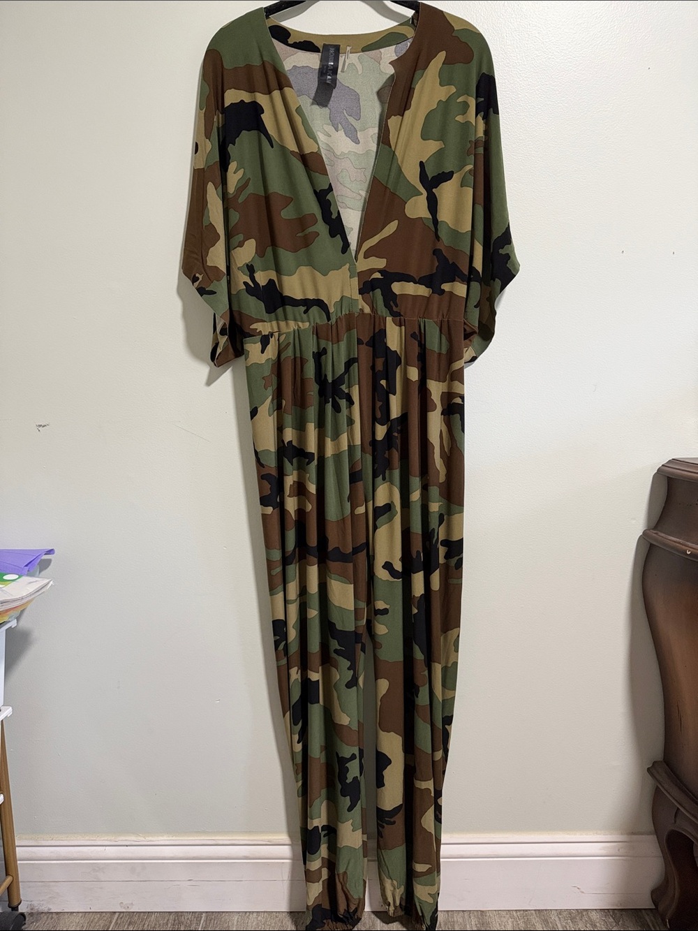 Norma Kamali Camo Jumpsuit Size Medium